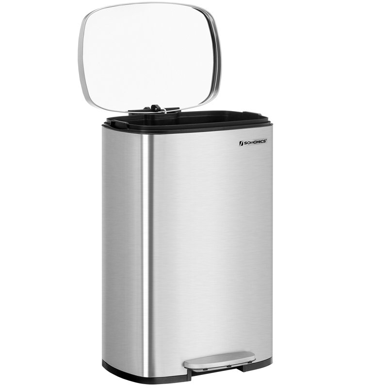 Steel Step On Kitchen Trash Can - 50L