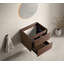 Meuble-lavabo mural noir brun 23 po x 18 po x 19 po - facile à assembler avec des panneaux numérotés, un tiroir à fermeture en douceur et une finition résistante aux égratignures pour un rangement moderne dans la salle de bain