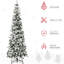 Arbre de Noël 7,5 pi, pin mince avec 668 pointes, base stable, arbre artificiel à dégagement automatique, base robuste réaliste, déballage automatique