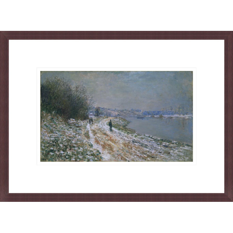 Chemin de halage à Argenteuil par Claude Monet, H 12,28 po x l 16,75 po