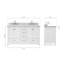 Ensemble de meuble-lavabo double 61 po Cambridge-26337890