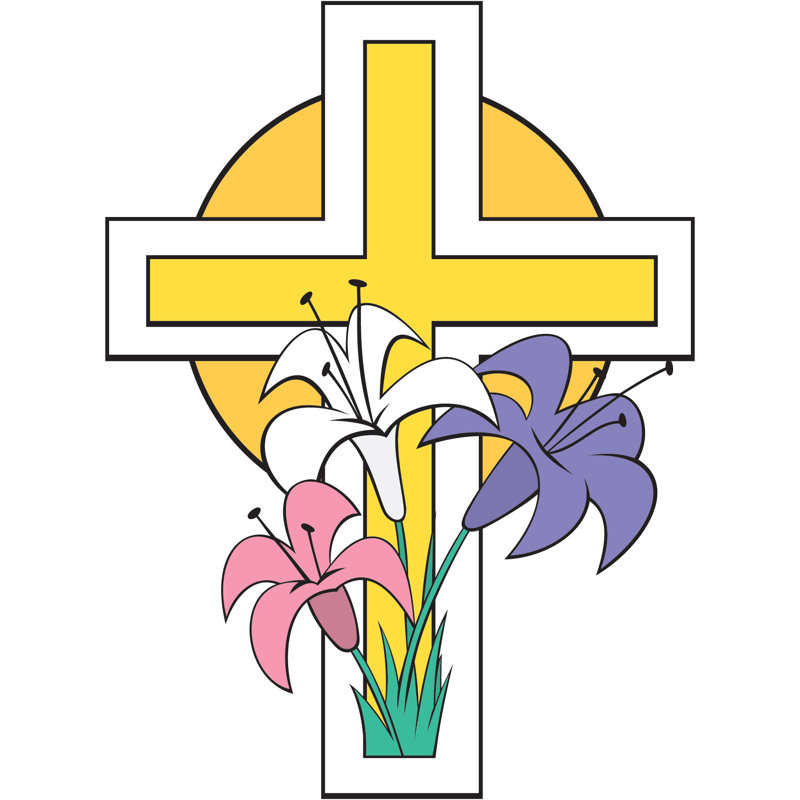Adhésif décoratif croix de Pâques, H 36 po x l 25 po