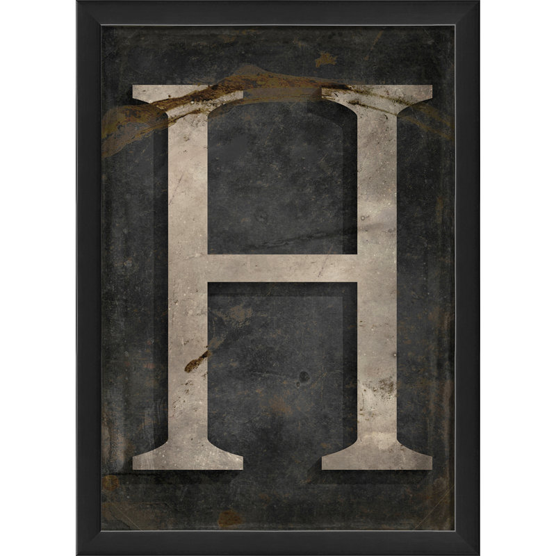 « letter h », art textuel encadré