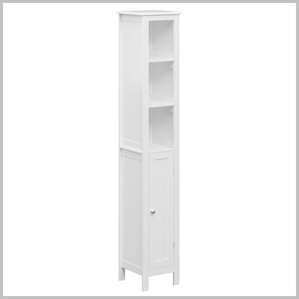 Lark Manor Modern Tall Bathroom Storage Cabinet with Adjustable Shelves ...