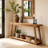 63-Inch Long Solid Wood Console Table, 2-Tier Narrow Sofa Table For Living Room, Entryway-727506129