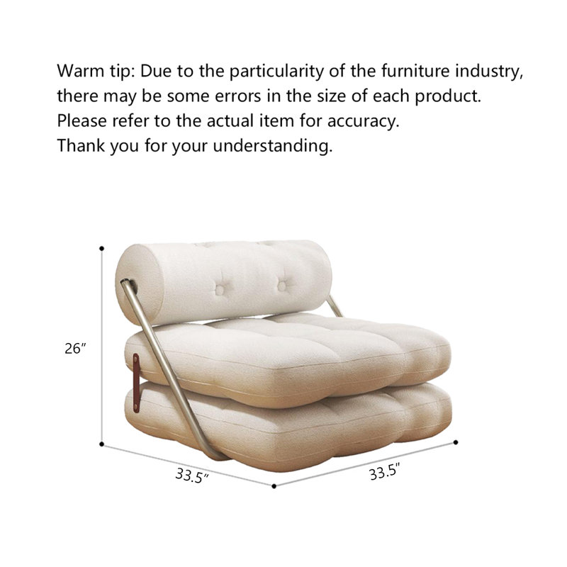 Structure d'appoint moderne en velours flocon de neige pliable pour le salon.