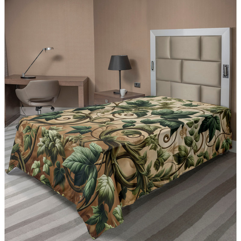 Polyester Floral Flat Sheet, Twin
