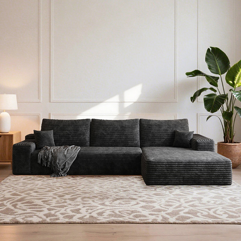 Canapé modulaire avec chaise profonde en forme de L 107 po Boneless
