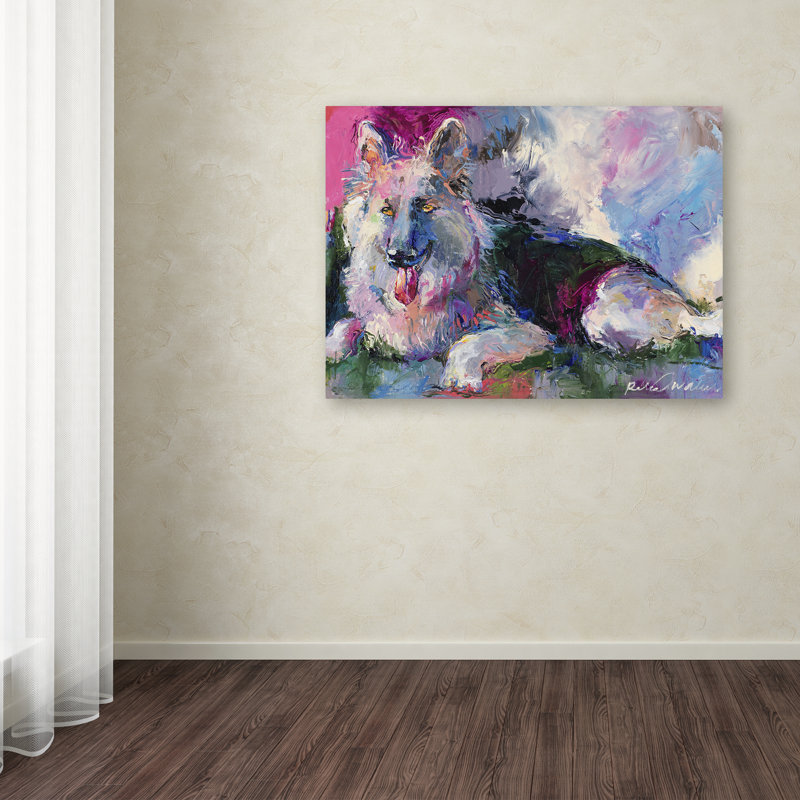 « german berger », reproduction sur toile, H 14 po x l 19 po x P 2 po, Toile tendue, Pas de tapis