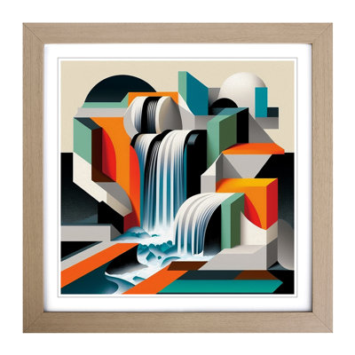 Waterfall Constructivism - Framed Print