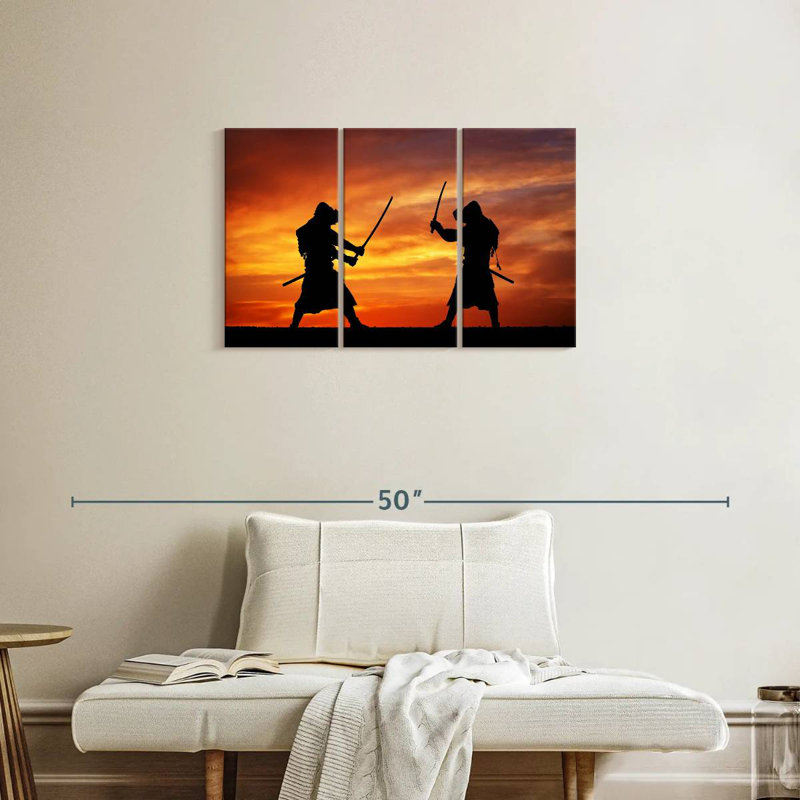 Leisha Samurai Sunset Duel, 20" H x 33" W