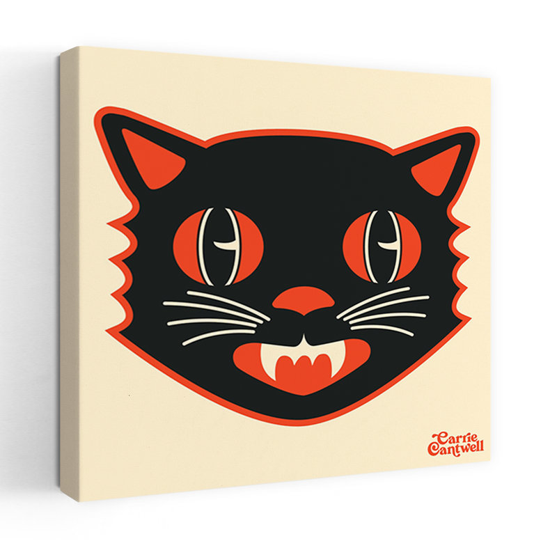 Art contemporain rétro, art de chat, H 48 po x l 48 po