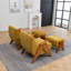 Upholstered Chenille With Footstool Armchair-945252927-951561103