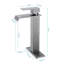 Robinet de salle de bain avec bec cascade, finition en nickel brossé, aérateur de 1,2 gallon par minute, bonde escamotable, facile à installer pour lavabo de meuble-lavabo-122521285