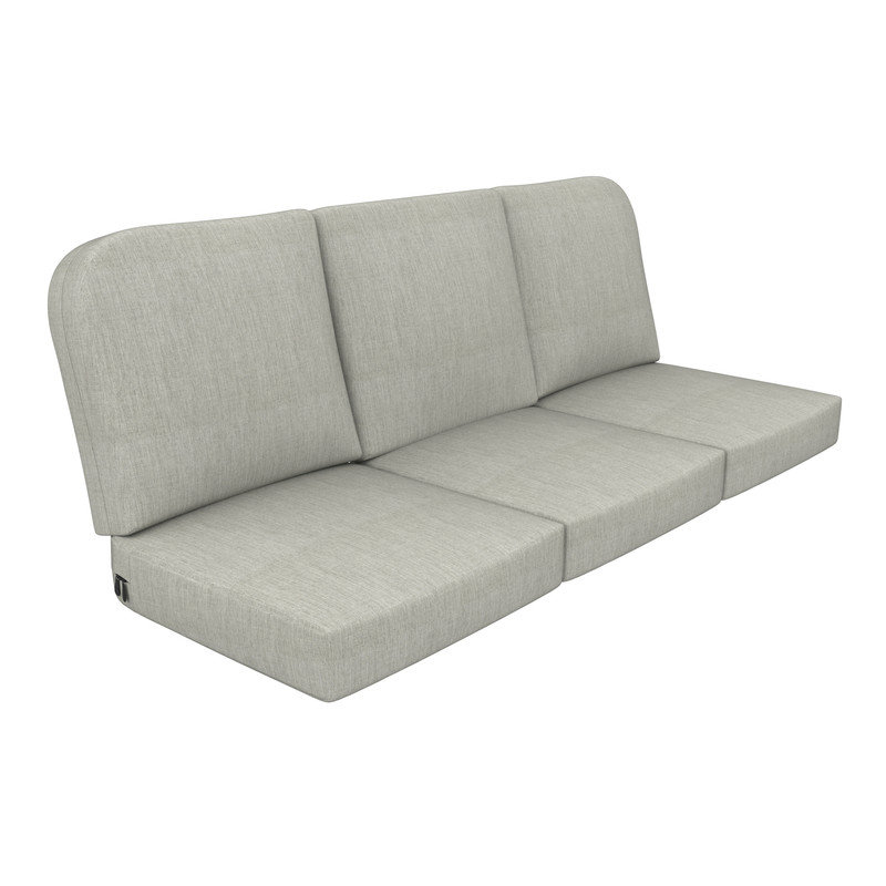 Sunbrella® Outdoor Sofa Cushion Set with 5" High-Density Foam, Pack of 3 Seat Back Cushions, Canvas Granite