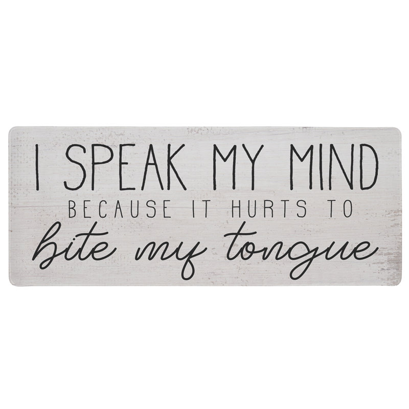 Tapis de bureau Speak My Mind Honesty, par Lil 'Rue, 40 x 16