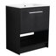 Meuble-lavabo de 30 po avec lavabo en céramique. Autoportant, 2 portes. Contreplaqué de chêne noir. Et adorable. Facile à installer. Mignon lavabo. Lavabo à décoration américaine. Armoire autoportante, robuste.-141754768-141754774