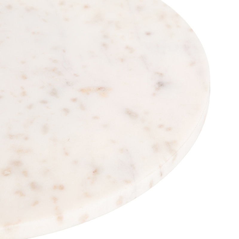 Table de bout Cora, Blanc / brun