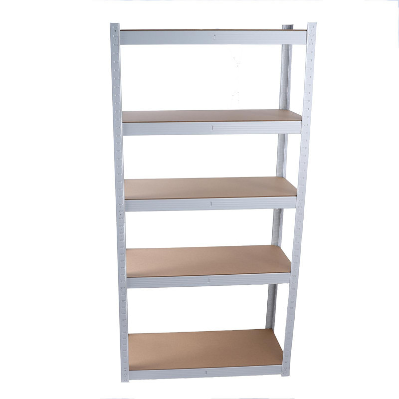 Étagère à 5 niveaux en métal stratifié blanc Support de rangement de garage réglable