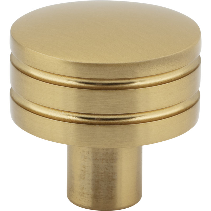 Griffith 1.25" Diameter Mushroom Knob, Warm Brass