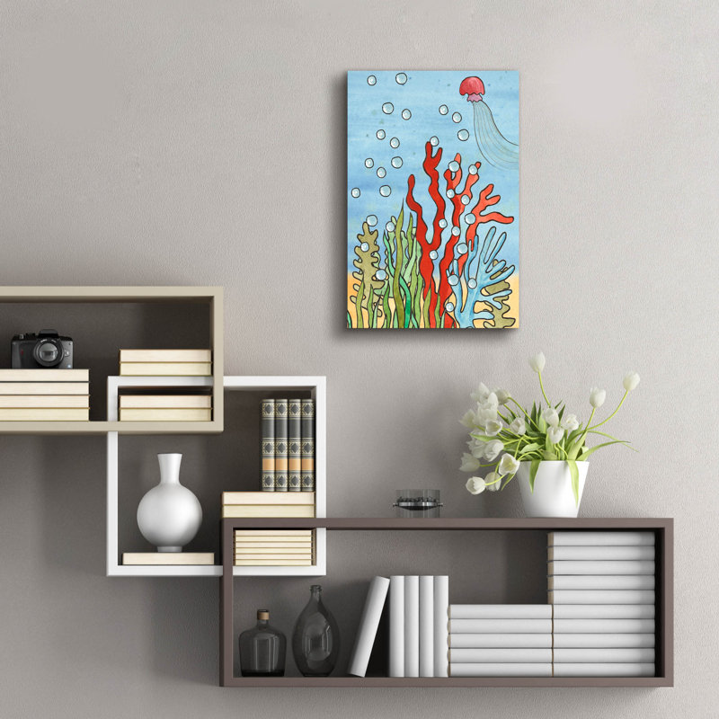  «Cute Sea Creatures Collection B» par Alicia Longley, art mural en verre acrylique, 16 po x 24 po, H 24 po x l 16 po