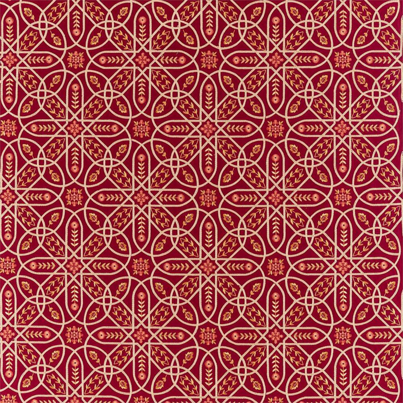 Brophy Embroidery Fabric, Wine