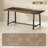 Industrial Rectangular Dining Table with Steel Legs (70.9", Seats 8)