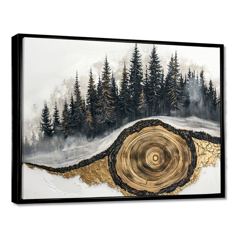 Gerrin - Landscapes Wall Art, H 12 po x l 20 po, Impression encadrée flottante, Noir, noir, noir, noir