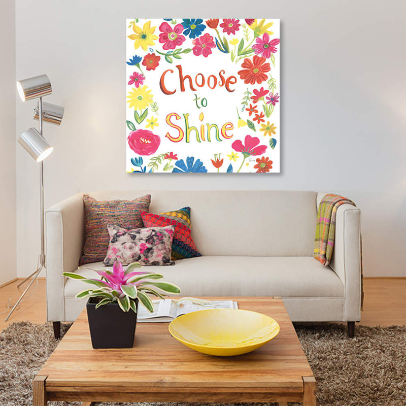 « floral quote iv », art textuel sur toile, H 48 po x l 48 po x P 1,5 po, Toile tendue, Pas de tapis