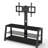 Wooden Storage TV Stand Black Tempered Glass Height Adjustable Universal Swivel Entertainment Center With Mount TV Stand-890403087