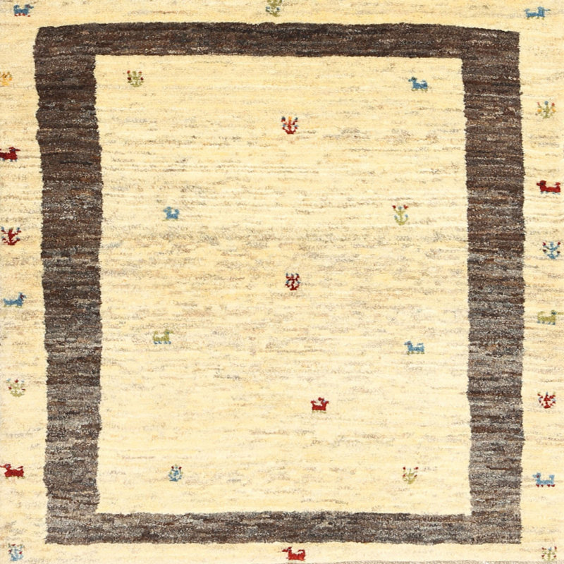 Surface beige contemporaine tapis, Carré 5 pi
