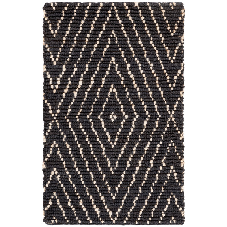 Bohemian Hand-Woven Black Area Rug