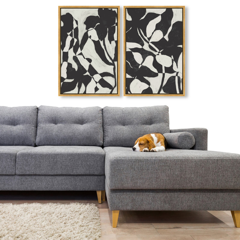 Contrast Nature Set Set by Oliver Gal, 32"H x 22"W, Gold Floater Frame