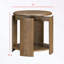 Table de bout ronde avec tablette ouverte