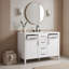 Meuble-lavabo de salle de bain avec comptoir en composite, 4 tiroirs, 2 portes à fermeture douce et tablettes réglables-133422849