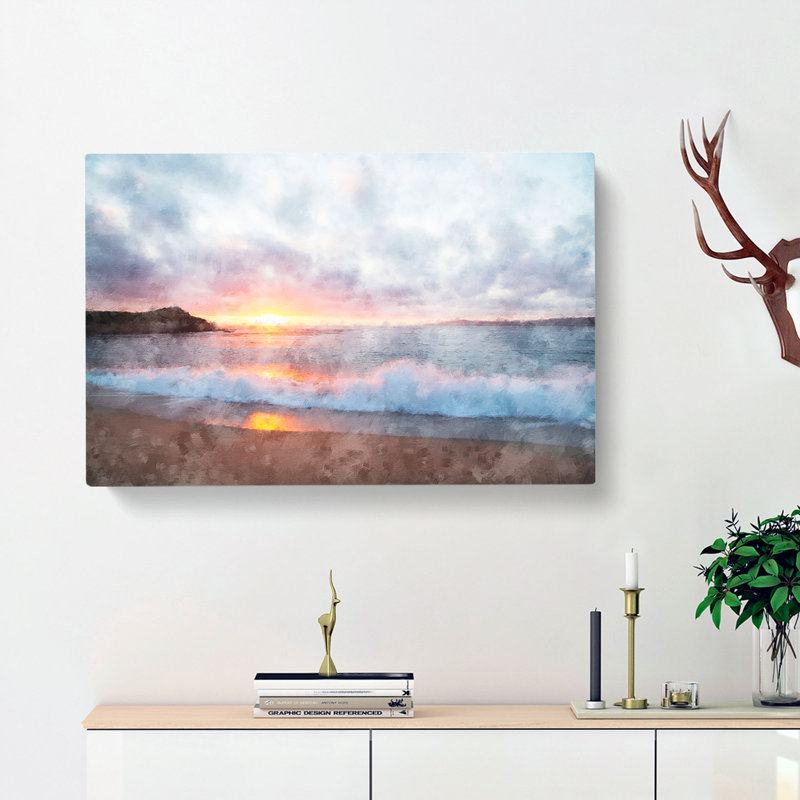 Pacific Coast Sunset - Wrapped Canvas, 35cm H x 50cm W x 3cm D