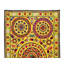 Couvre-lit 64 x 102 po Suspension jaune. Nappe Suzani