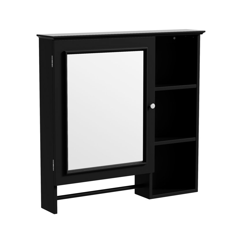 Wall Mounted Bathroom Storage Cabinet, Black