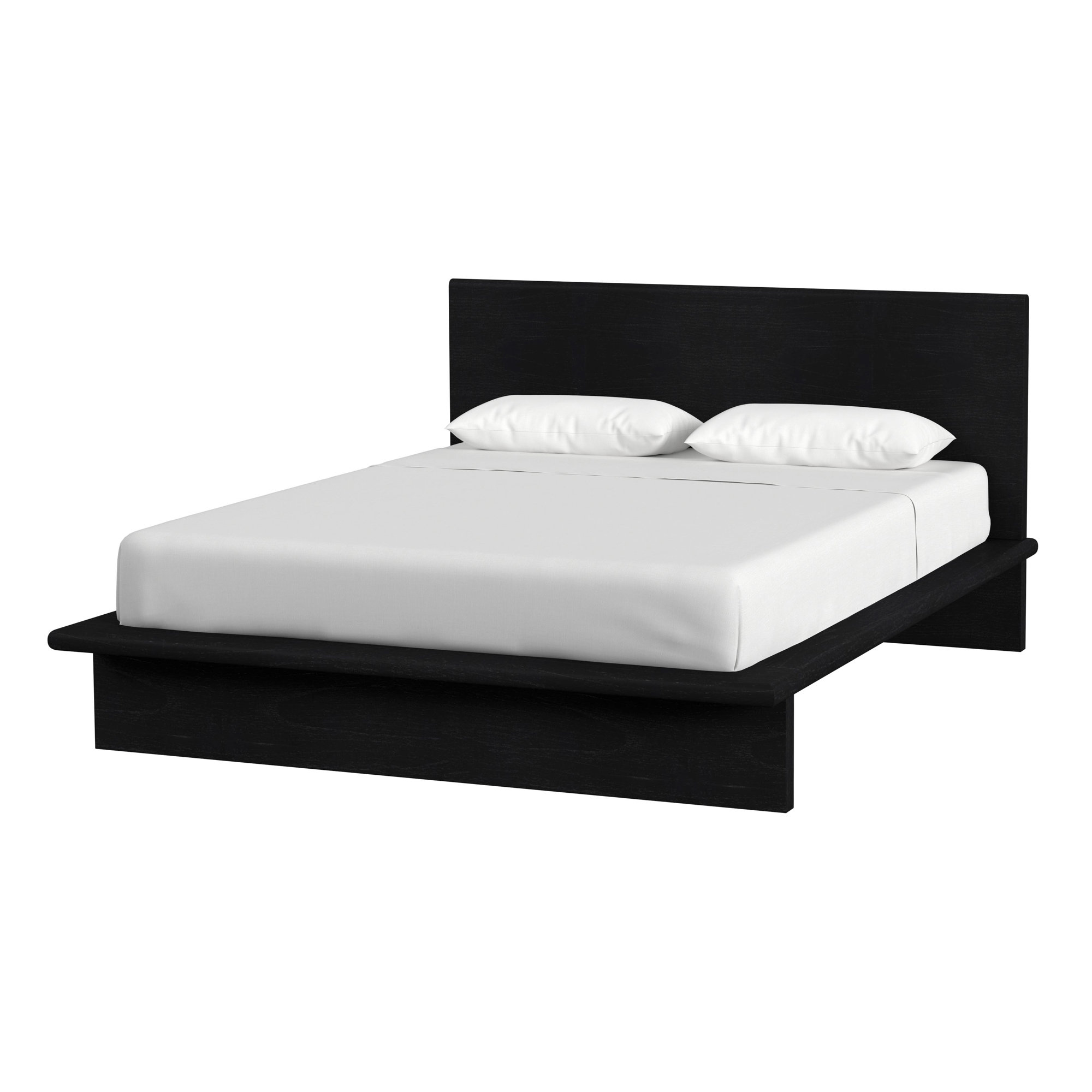 Soleil Wood Platform Bed, Queen, Black