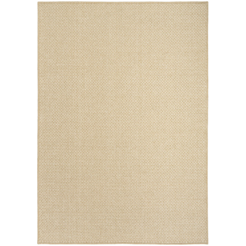 Tulum Solid Indoor/Outdoor Area Rug, Rectangle 4' x 6', Cream