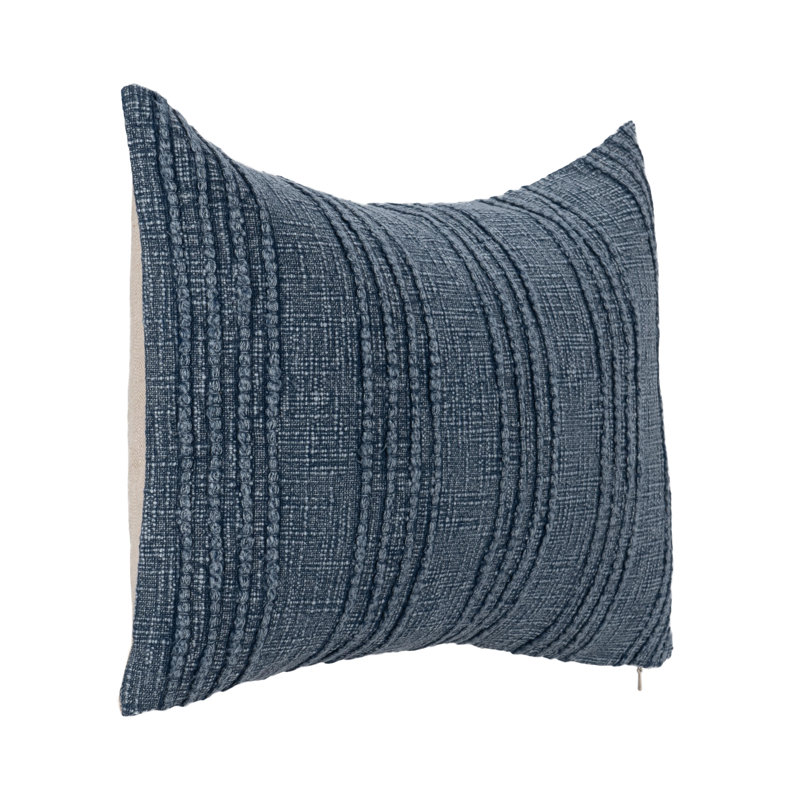 Gratitude Indoor/Outdoor Pillow Cover & Insert, Navy Blue, Rectangle 14"H x 20"W