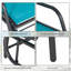 Ensemble de 2 fauteuils oscillants oscillants Outsunny, structure en métal avec tissu en filet respirant, accoudoirs courbés et structure en acier pour le jardin, la piscine, la cour, le balcon, le bleu-532389013