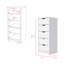 Commode Kamran, cinq tiroirs Narrows, finition blanche-1561948820