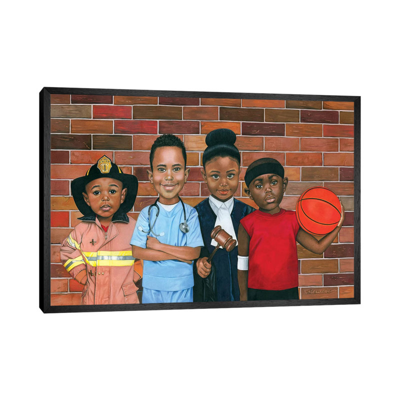 The Future 1 Piece Painting on Canvas, 66.04 cm H x 45.72 cm W, Black Framed Canvas