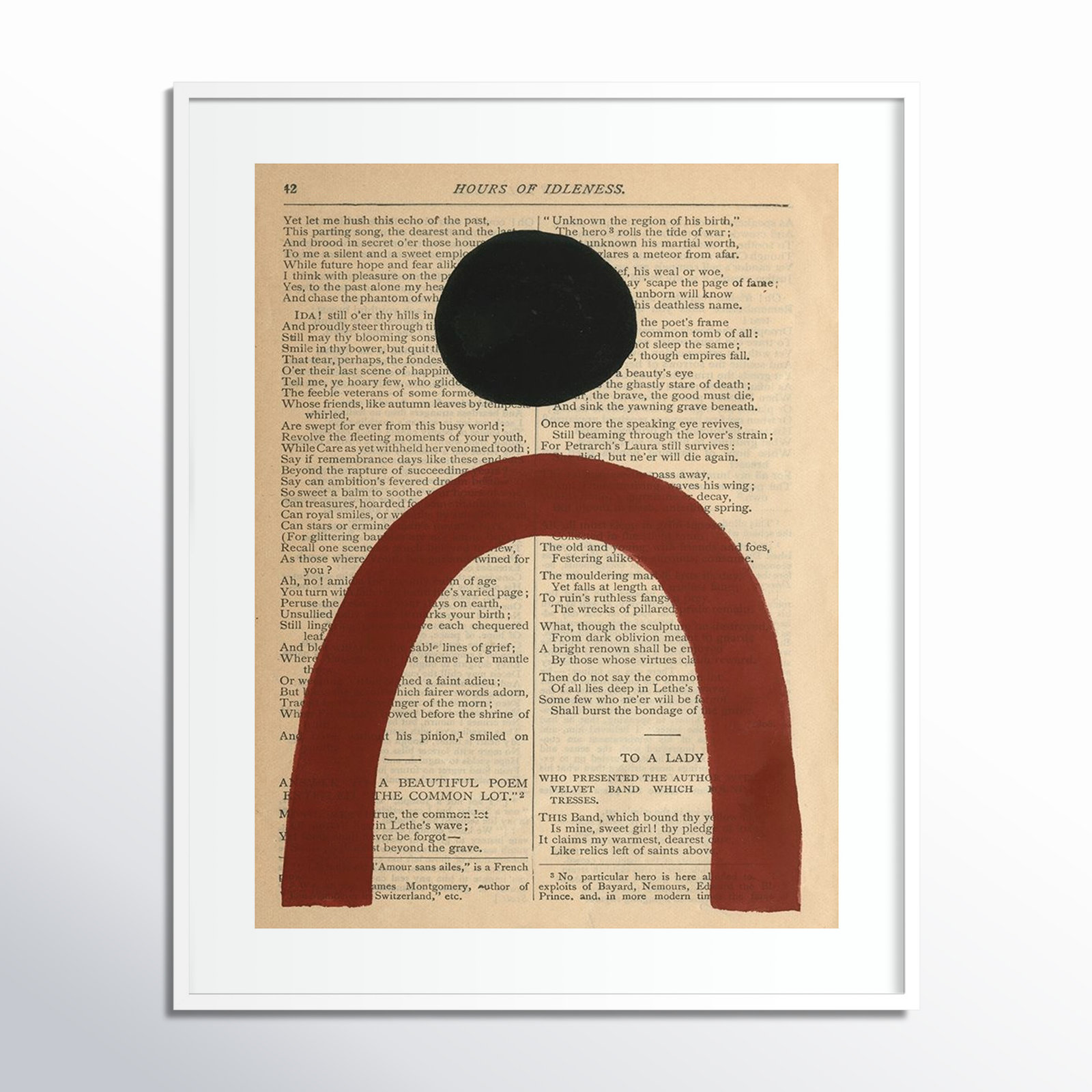 Adreille "Modern Prose VI" Print, 21.38" H x 17.38" W x 0.88" D, White Framed Paper