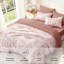 Ensemble de couette fleurie pour lit queen, parure de lit à fleurs roses, ensemble de lit fleuri vintage doux, couette légère toutes saisons-133774719-133774720