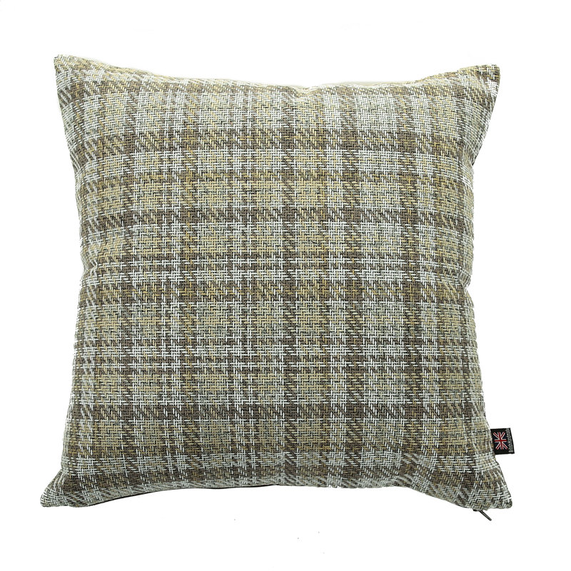 Deemer Plaid Square Cushion, 43 x 43cm, Green