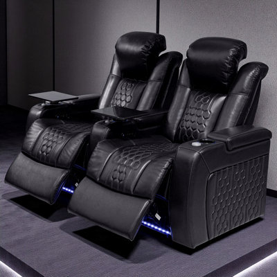 68,9 po avec fonction inclinable électrique 2 PC fait de nappa de grain supérieur, relaxation entièrement réglable, charge intelligente, RVB dynamique avec éclairage à DEL