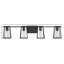 Luminaire de salle de bain 4 lumières à cage ouverte