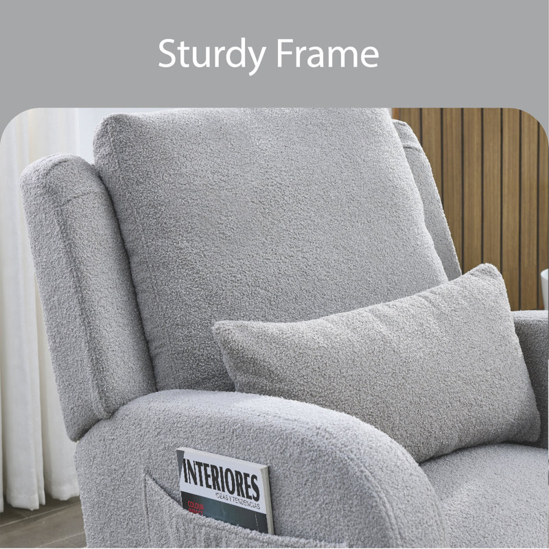 Chaise berçante Daline, Gris